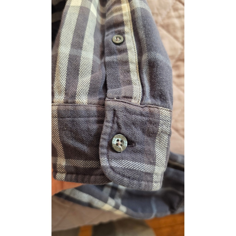 Burberry Cotton Plaid Blue Preppy Old Money Quiet Luxury Western Shirt sz L - Picture 6 of 7